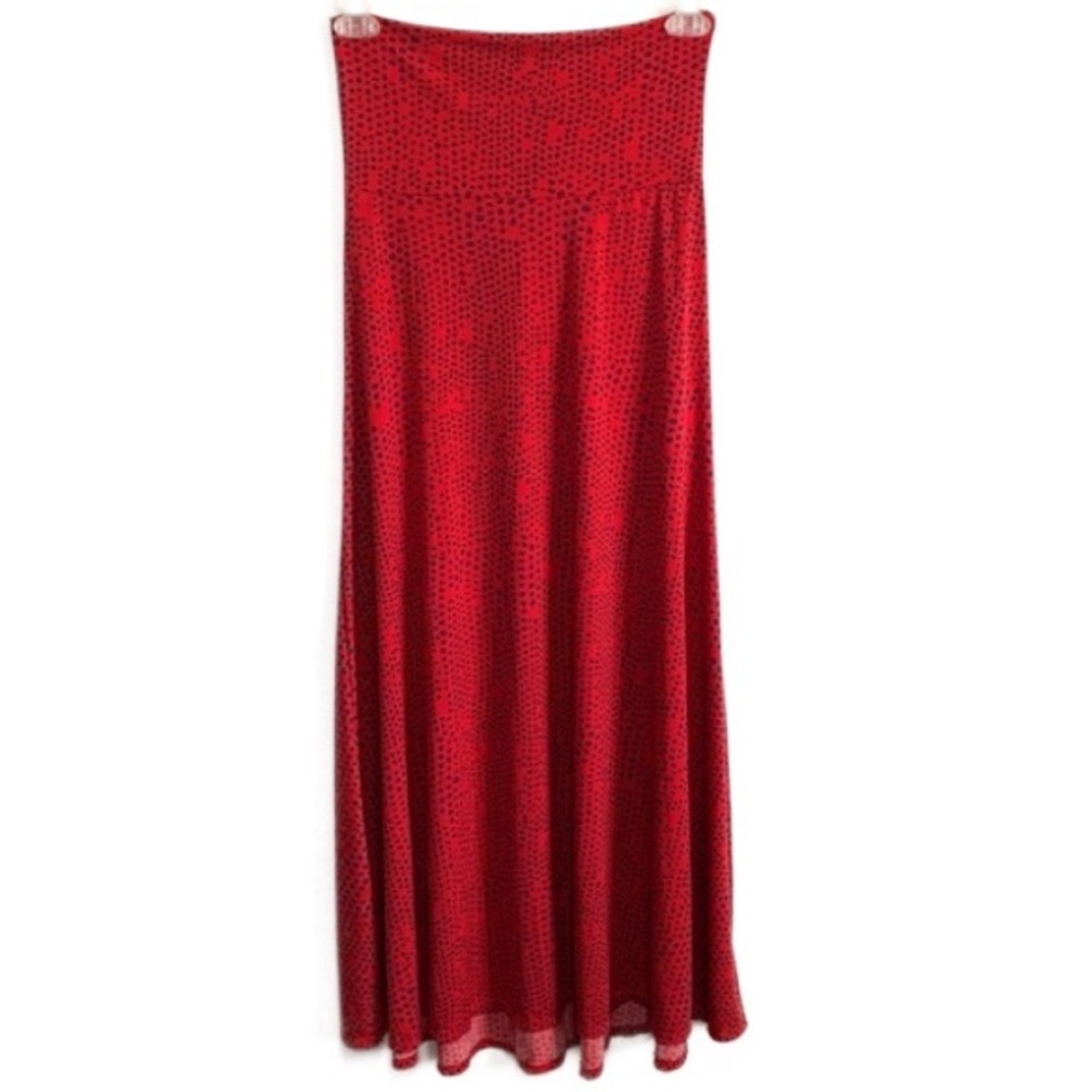 LuLaRoe Maxi Red & Purple Printed Skirt